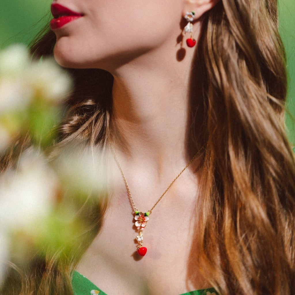 Apple & Mouse Blossom Pendant – detail or styling view