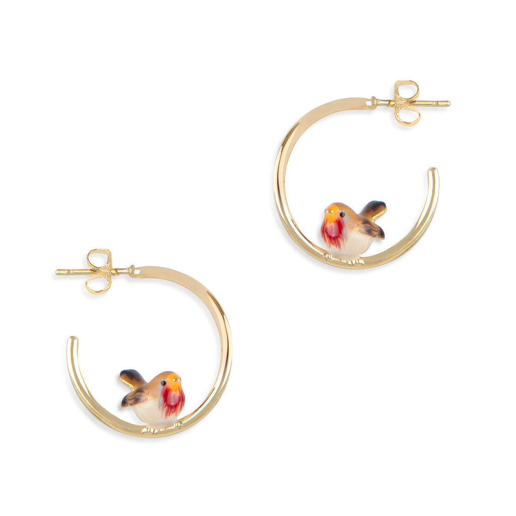 Robin Hoop Earrings by Bill Skinner
