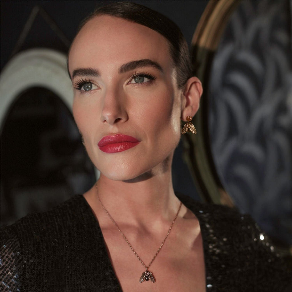 Bejewelled Moth Pendant – detail or styling view
