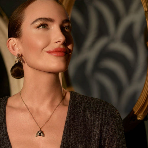 Bejewelled Moth Pendant – detail or styling view