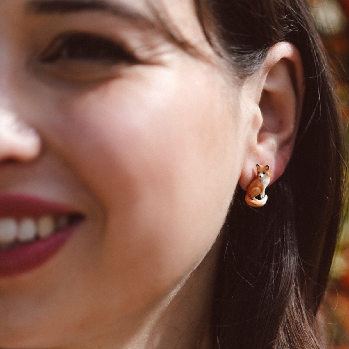 Fox Stud Earrings – detail or styling view