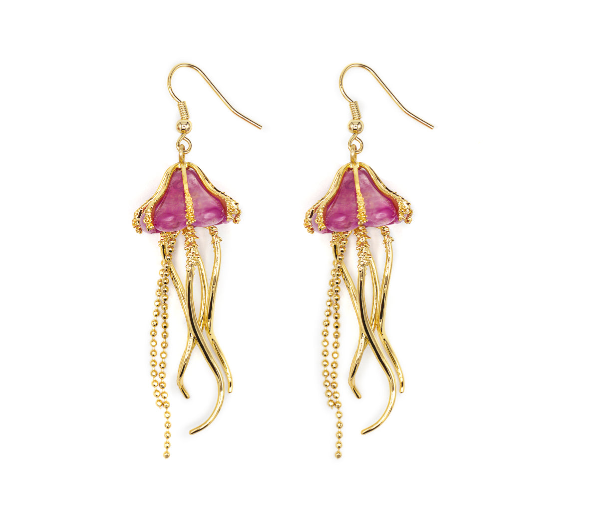 Jellyfish Drop Earrings by Bill Skinner