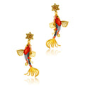 Koi Carp Drop Earrings by Bill Skinner