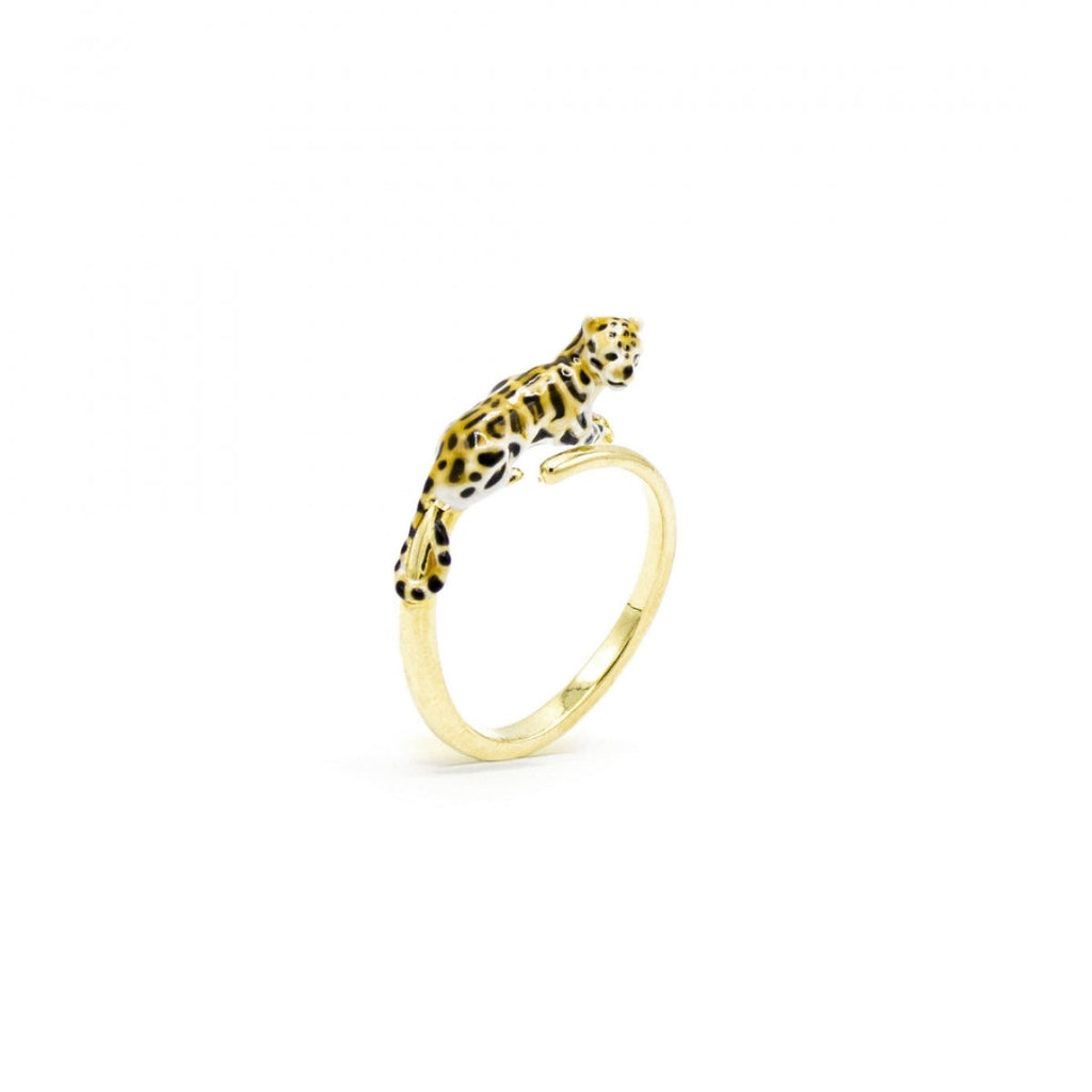Clouded Leopard Open Ring – detail or styling view