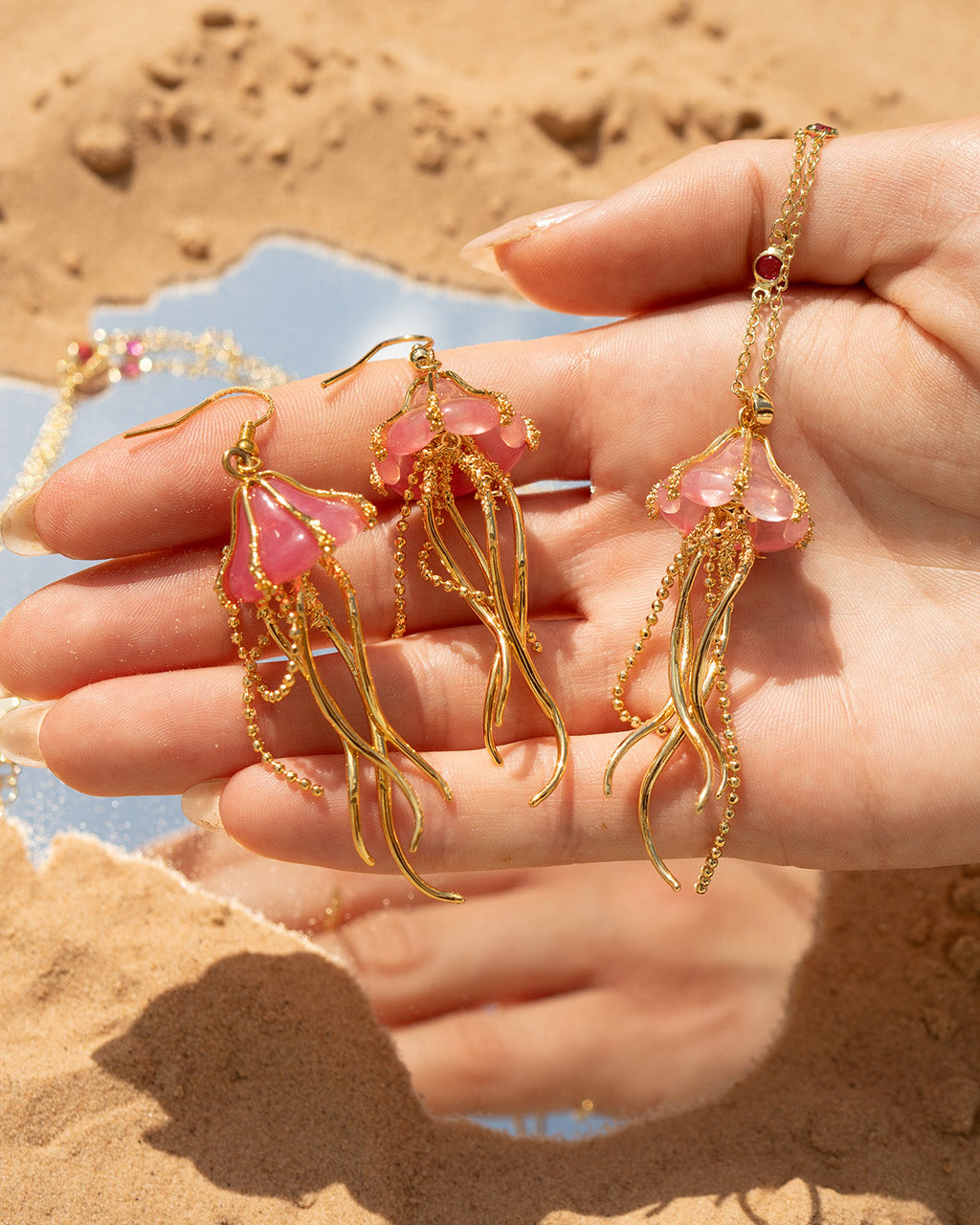 Jellyfish Drop Earrings – detail or styling view