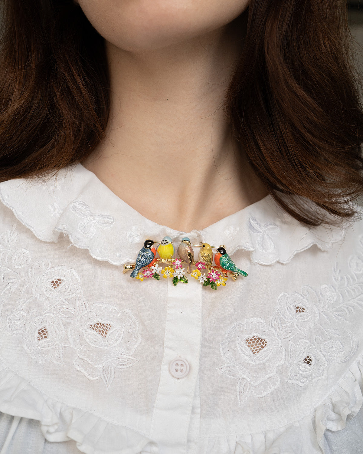 Songbird Serenade Brooch – detail or styling view