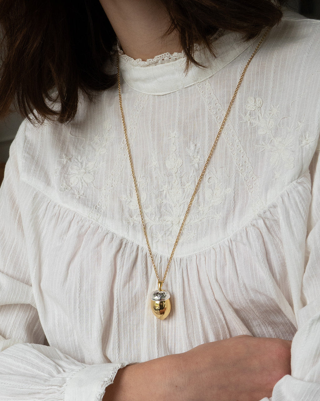Squirrel Acorn Locket – detail or styling view
